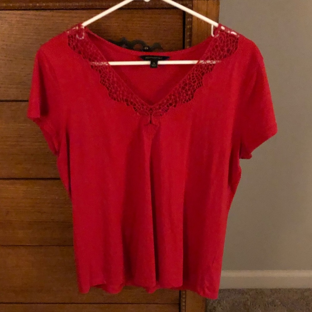Red V-Neck Tee